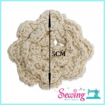 LACE - CROCHET-THREE D PETAL-COTTON(CREAM)